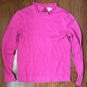J. Crew Vibrant Pink Cowl Neck Sweater